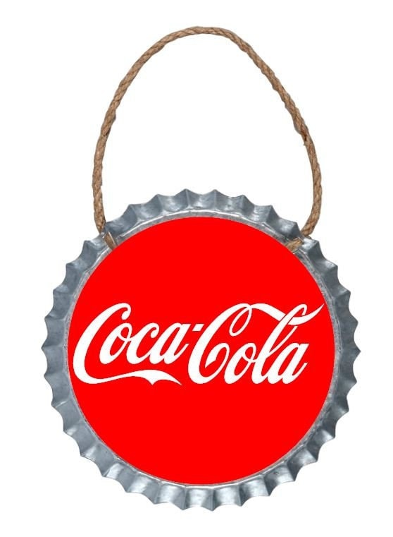 COKE/ Pop/ Soda/ Galvanized Metal Bottle Cap Wall Decor Etsy