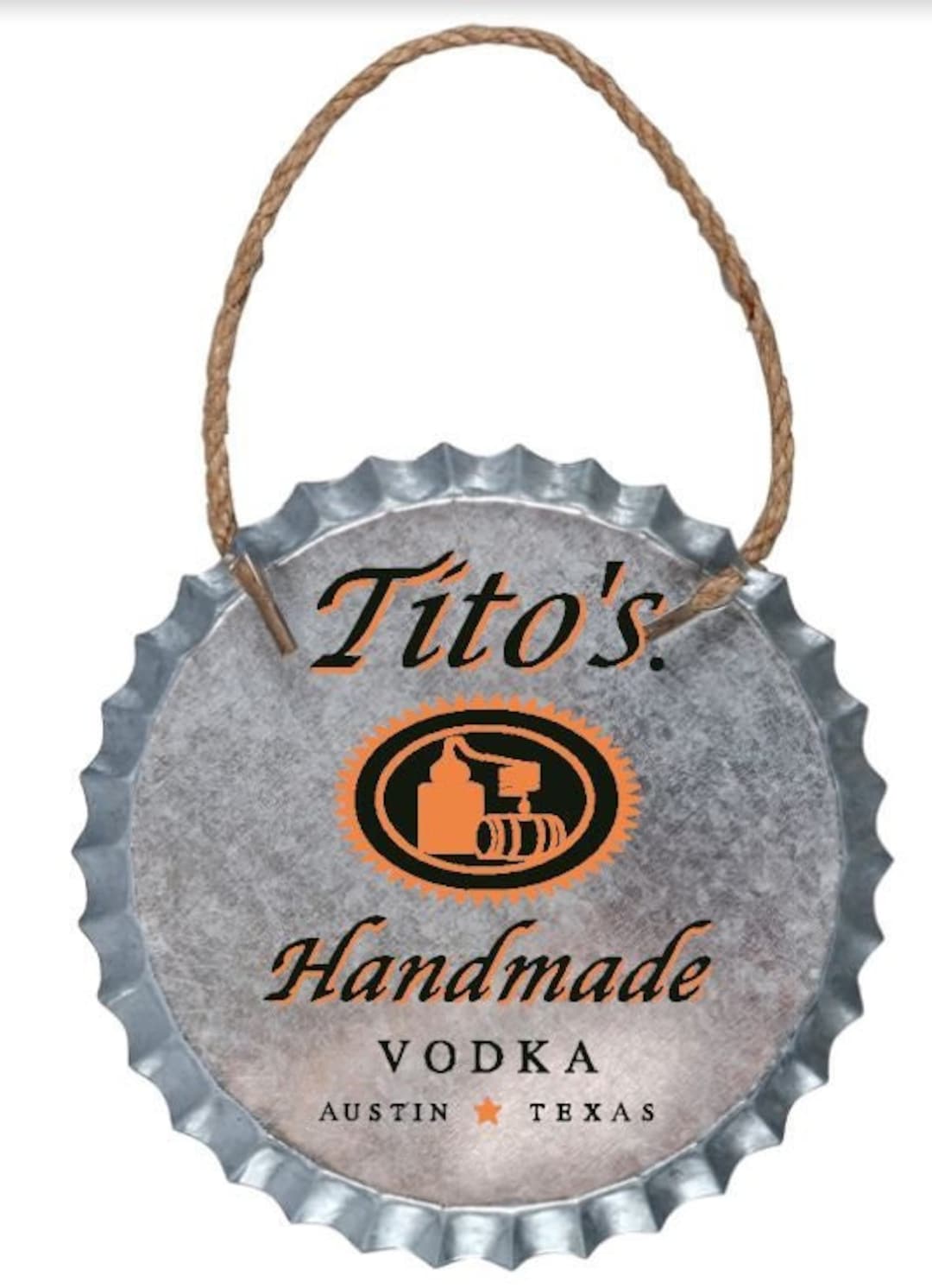TITOS/ Vodka/ Alcohol/ Galvanized Metal Bottle Cap Wall Decor Etsy