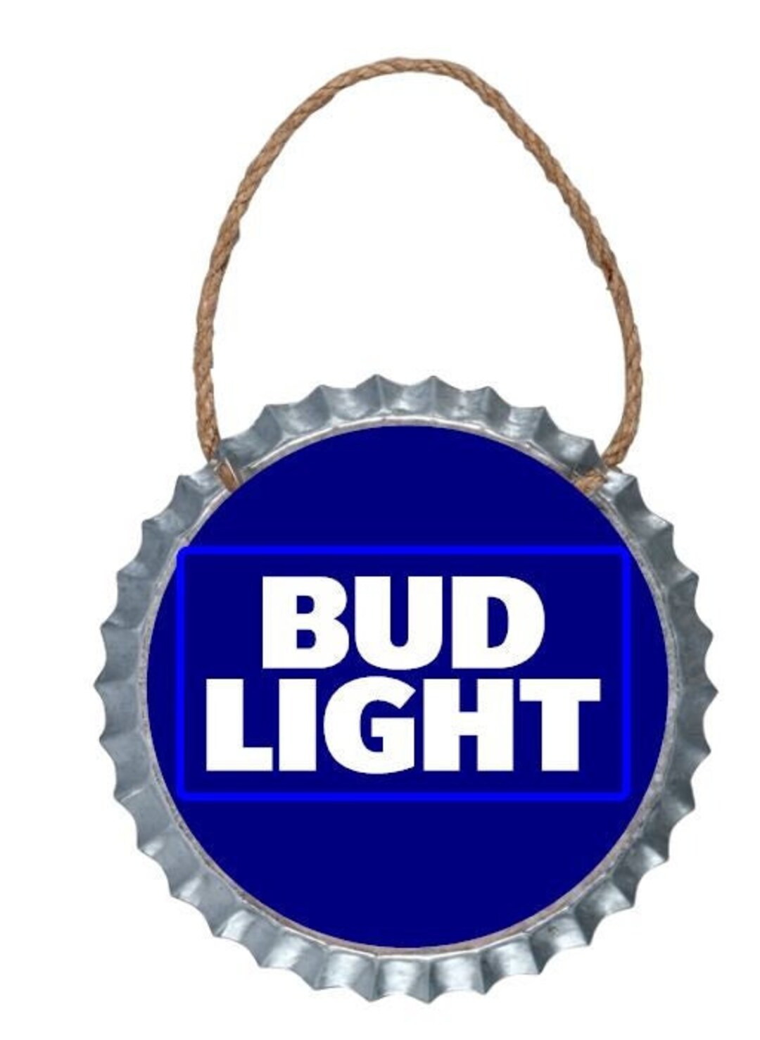 Bud Light / Beer/ Vodka/ Alcohol/ Galvanized Metal Bottle Cap Wall