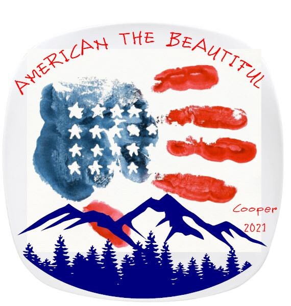 America the Beautiful Plate/4th of july/labor day/memorial day/kids c…