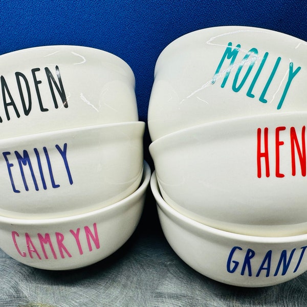 Name Personalized Bowl, cereal lover, personalized gifts, non candy gift, gifts for him, gifts for children