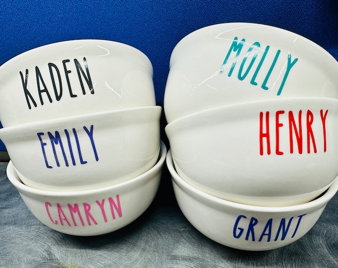 Name Personalized Bowl, cereal lover, personalized gifts, non candy gift, gifts for him, gifts for children