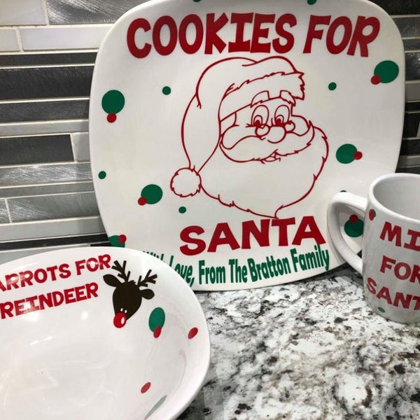 Santa Cookie Plate - Etsy