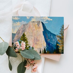 Karta z pozdrowieniami - El Capitan, Karta z pozdrowieniami artystycznymi, Prezent dla miłośnika przyrody, Sztuka dziczy, Karta Yosemite, Karta do Parku Narodowego, Miłośnik przyrody