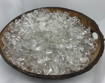 Details about / 1//4 LB BEAUTIFUL TUMBLED NATURAL CLEAR QUARTZ CRYSTAL NARROW THIN CHIPS