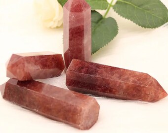 Strawberry Quartz • Red Strawberry Quartz Crystal Towers • Strawberry Quartz Points • Polished Strawberry Quartz Crystal Towers