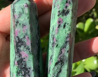 Ruby Zoisite • Ruby Zoisite Towers • Ruby Zoisite Points • Ruby Zoisite Crystal •