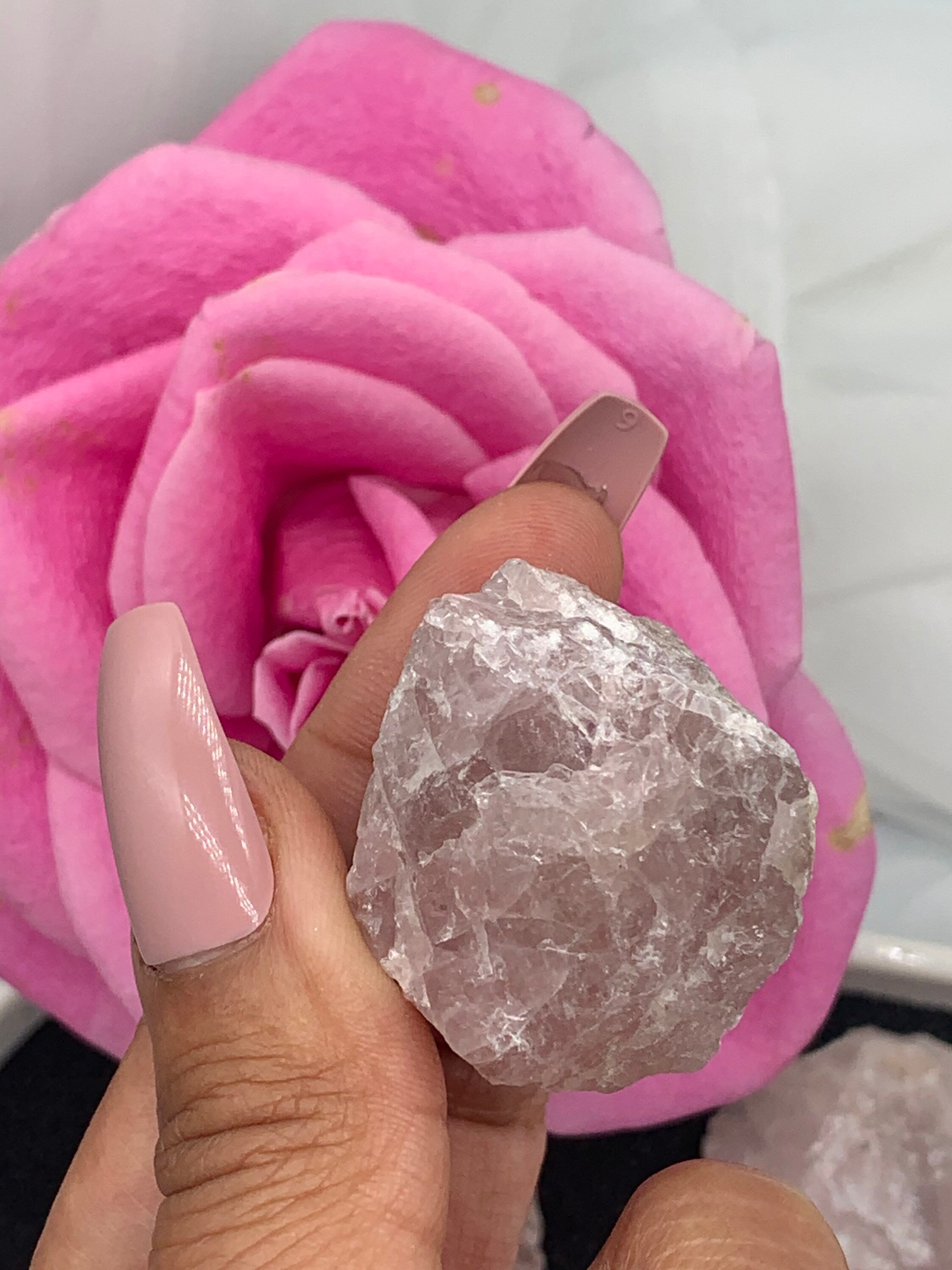 Rose Quartz Natural Rose Quartz Genuine Rose Quartz Raw Etsy