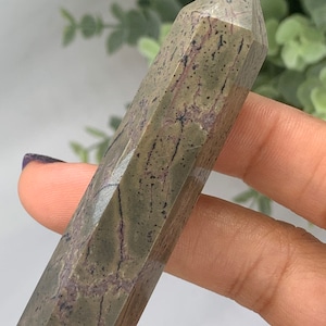 Opalized Purple Sagenitic Fluorite • Purple Zebra Jasper • Exotic Zebra Jasper Towers • Purple Sagenitic Fluorite Tower •