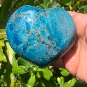 Apatite • Blue Apatite • Large Blue Apatite Heart •