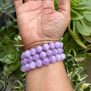 Kunzite • Kunzite Crystal Bracelet • Kunzite Bracelets • Lavender Kunzite Beaded Crystal Bracelet