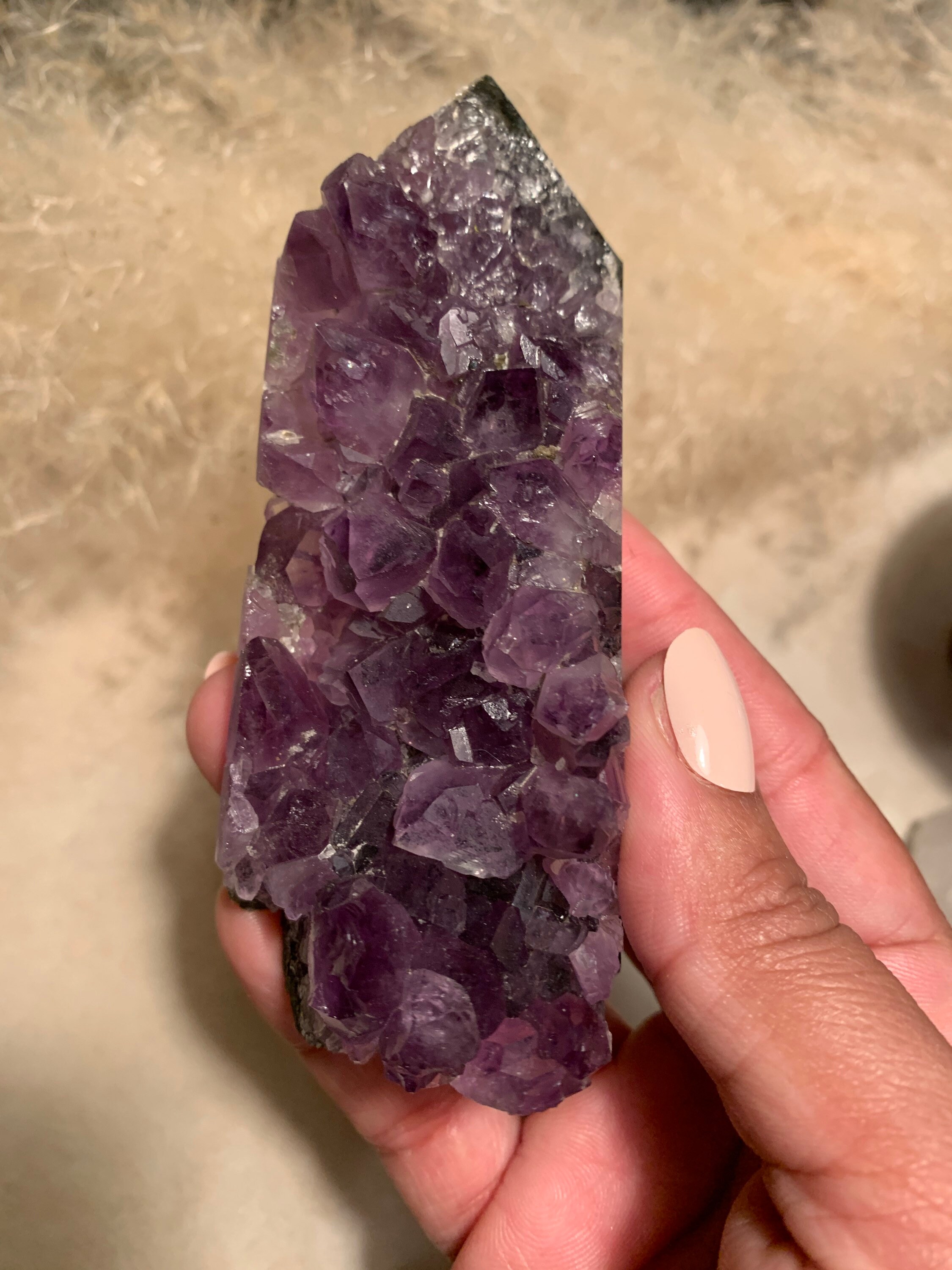 Luxurious Druzy AMETHYST Crystal Tower Crystal Tower Etsy