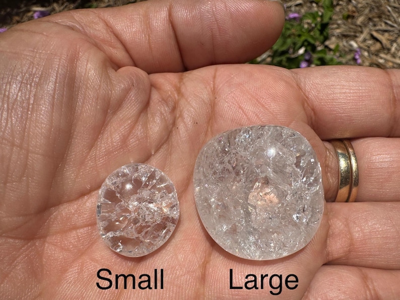Cracked Quartz • Fire and Ice Quartz • Crackle Quartz • Quartz • Clear Quartz • Crystal Clear Quartz • Real Crystals • Small Crystals image 10