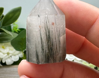 Green Rutile • Green Rutilated Quartz •  Mini Rutilated Quartz Crystal Towers • Mini Green Rutile • Green Rutilated • Rutilated Quartz