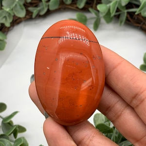 Red Jasper Crystal Palm Stone • Red Jasper • Polished Palm Stone • Red Jasper Palm Stones •