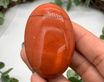 Red Jasper Crystal Palm Stone • Red Jasper • Polished Palm Stone • Red Jasper Palm Stones •