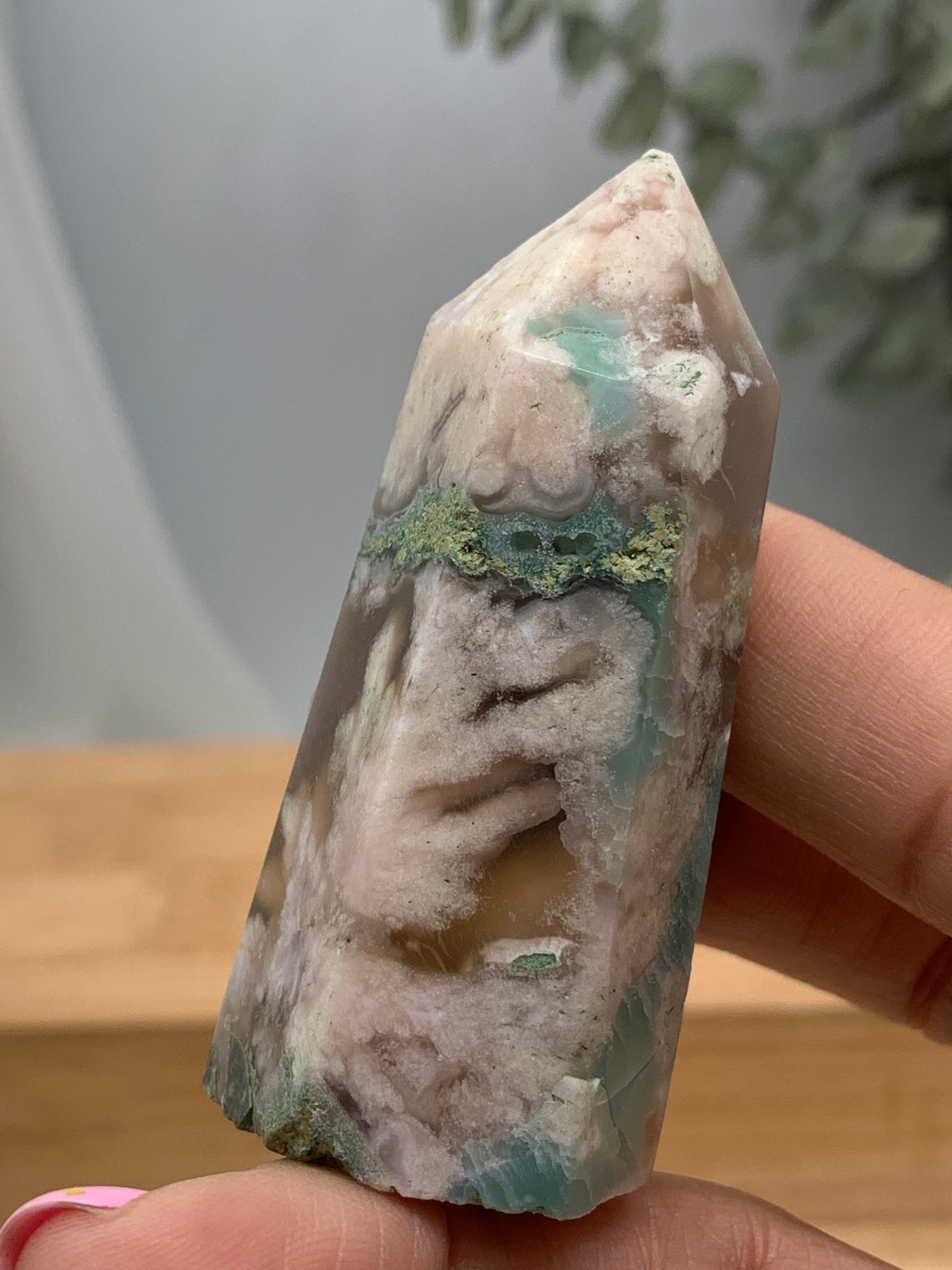 Green Flower Agate Towers Green Flower Agate with Green Etsy