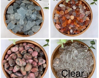 Variety of Crystal Chips • Crystal Pebbles • Real Crystals • Crystals for Gridding • Crystals for Crafting • Crystal Chip Stones • Crystals