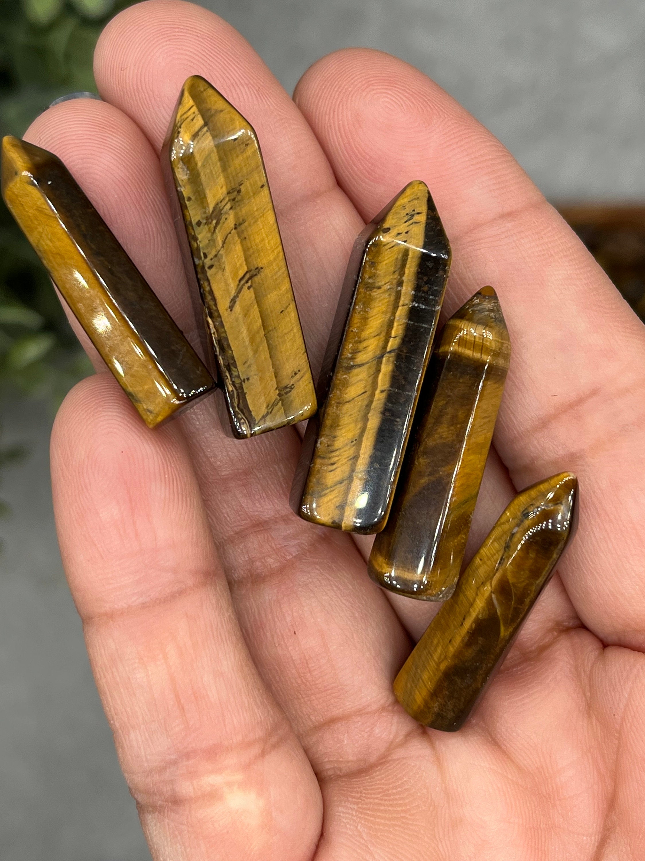 Tiger’s Eye • Golden Tiger’s Eye • Tigers Eye Crystal  • Golden Tiger’s Eye Points • Mini Tigers Eye • All items are only One Dollar!!!