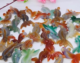 Agate Goldfish • Carved Koi Fish • Carved Agate • Agate Koi Fish • Crystal Carvings • Agate Crystal Fish • Agate Fish