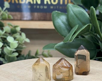 Mini Citrine Point Tower • Natural Golden Citrine Crystals