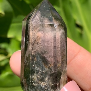 Garden Quartz Towers • Lodolite Garden Quartz • Chlorite Included Quartz • Chlorite and Hematite Phantom Quartz  from Brazil
