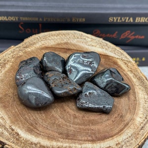 Magnetic Hematite • Silver Sheen Hematite Stones • Hematite Tumbled Stones • Polished Hematite Stones • Strong Magnetic Stone