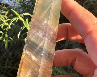 Rainbow Fluorite Tower • Vibrant Blue Purple Pink Crystal Point • High Quality Fluorite Crystal