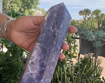 Large LEPIDOLITE Crystal Tower • Lepidolite