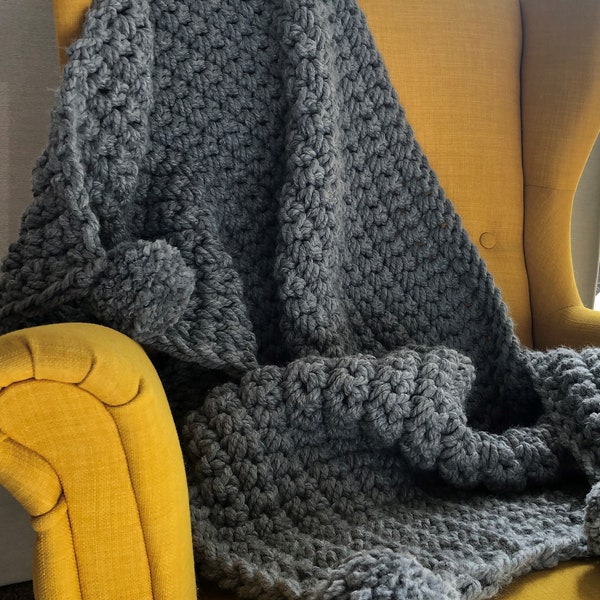 Chunky Knit Throw Etsy UK