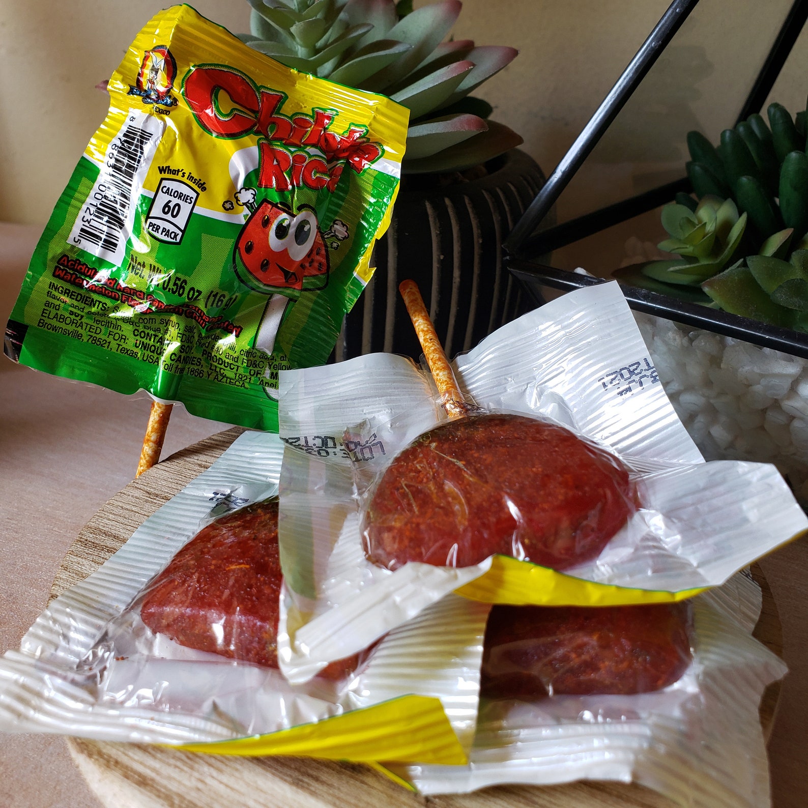 Watermelon Chile Lollipop / Chileta Rica / Hard Candy Lollipop Etsy