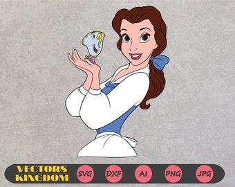 Beauty And The Beast svg, Belle svg, Belle cut file, Fairytale Princess svg, Belle Princess svg, svg file for cricut, Cricut svg