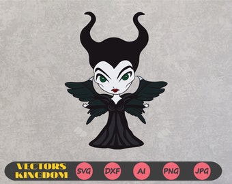 Maleficent svg, Evil Queen svg, Witch svg, Villain svg, Fairytale Evil svg, Maleficent cut file, Maleficent vector, Fairytale Princess svg