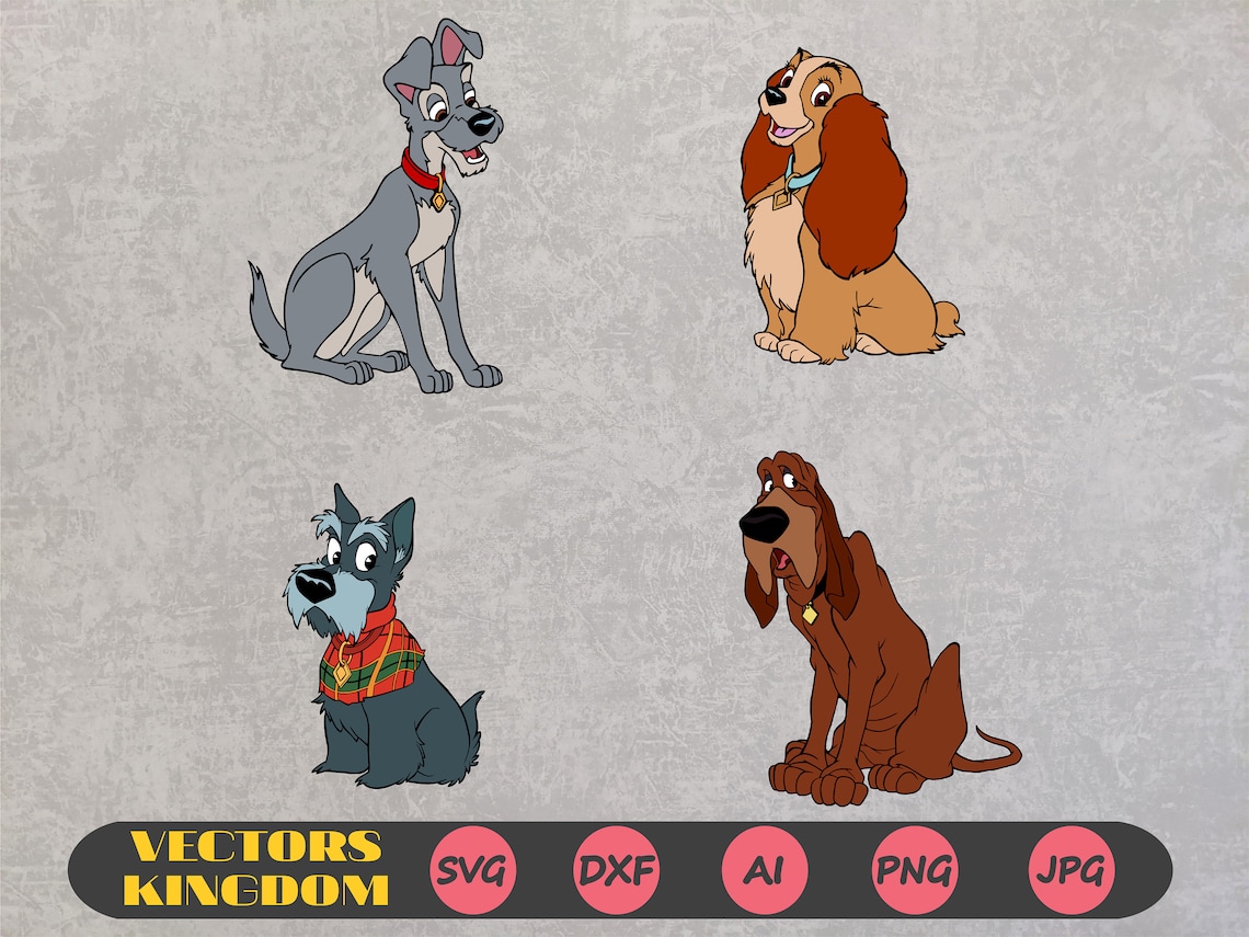 Lady and the Tramp Svg Tramp Svg Lady Svg Svg Files for - Etsy