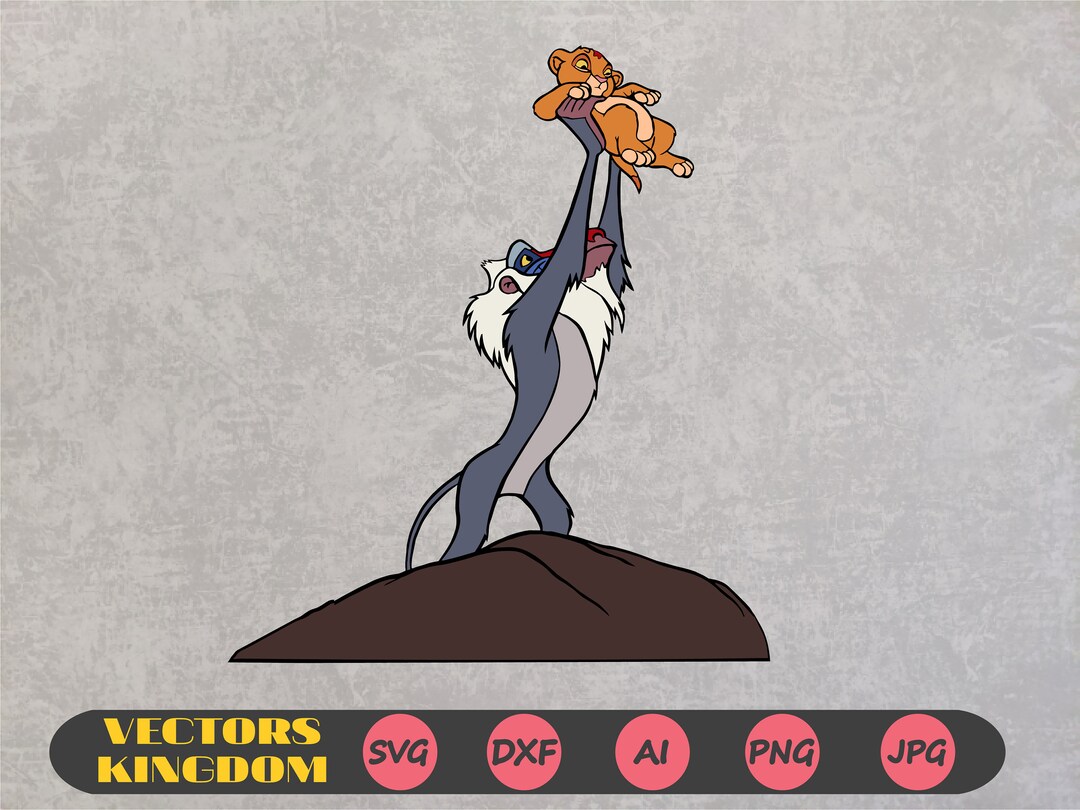 Lion King Svg, Simba Svg, Rafiki Svg, Simba Rafiki Svg, Simba the Cliff ...