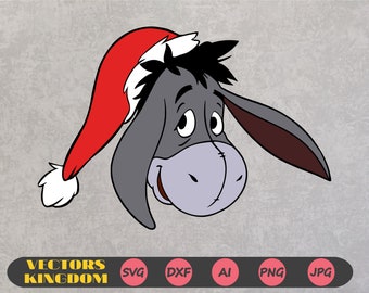 Eeyore Svg, Winnie the Pooh svg, Eeyore Cut File, Eeyore Christmas svg, Christmas svg, Eeyore Cricut, Eeyore Pooh svg, svg file for cricut