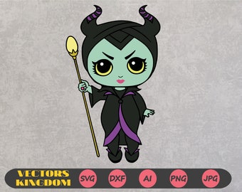 Maleficent svg, Baby Maleficent svg, Fairytale Villain svg, Evil Queen svg, Little Maleficent svg, Witch svg, Villain svg, Maleficent cut