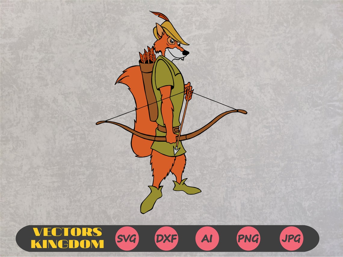 Robin Hood svg Robin Hood cut file Disney Robin Hood Fox | Etsy