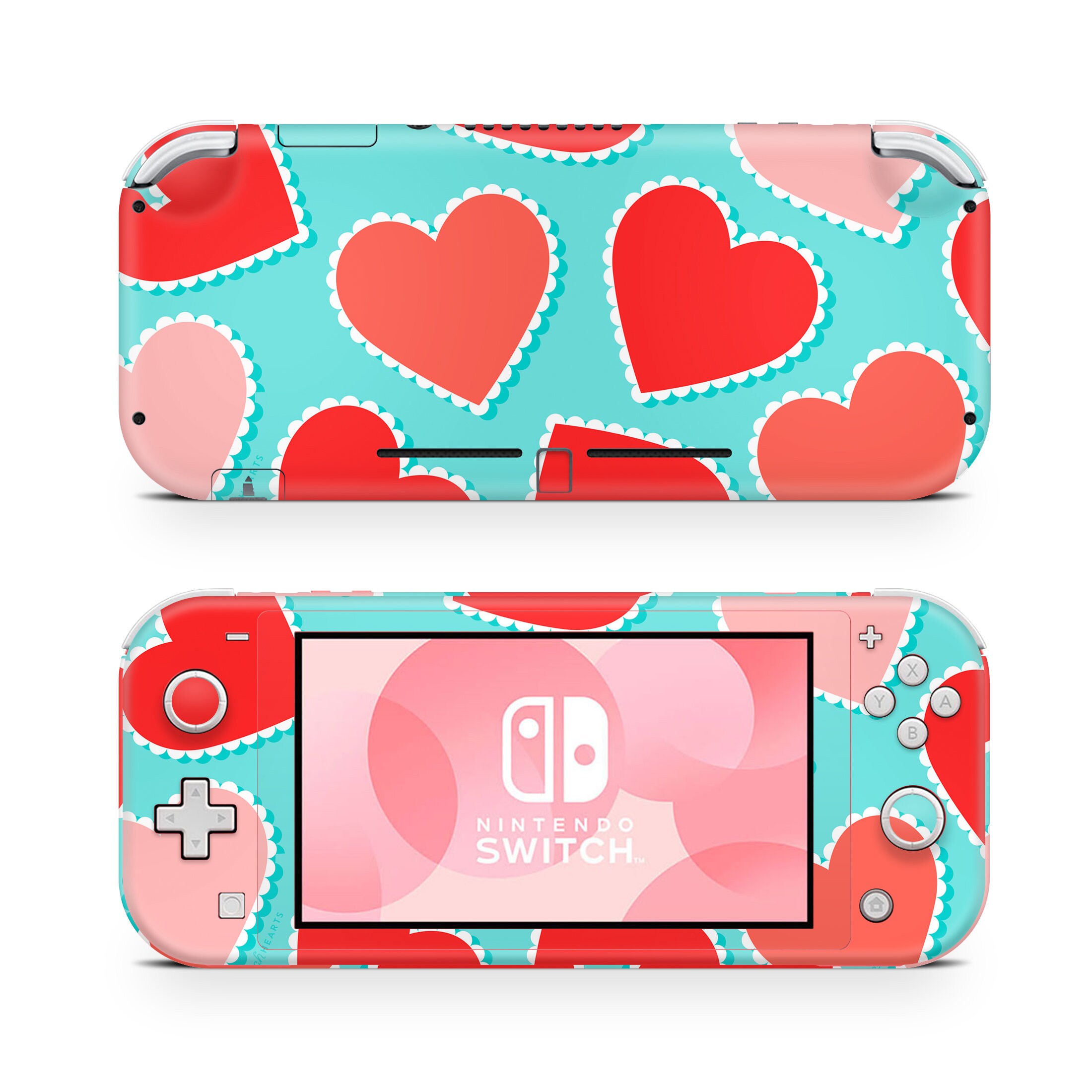 NINTENDO SWITCH LITE skin Hearts Etsy