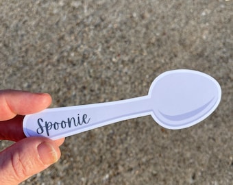 Spoonie Sticker, Invisible Disability, Vinyl Sticker, Spoons