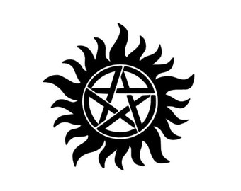 Anti possession tattoo decal, Supernatural decal, car decal, vinyl sticker