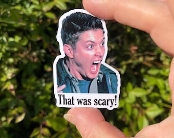 That Was Scary!, Funny Dean Winchester, Supernatural, Vinyl Sticker