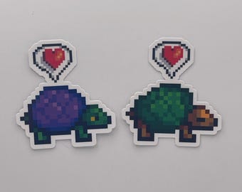 Stardew Valley Pet Stickers, Turtles, Iridium Turtle, Farm Pets