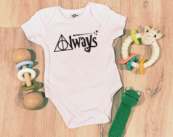 HARRY POTTER Always Printed Baby Jumpsuit / Onesie / Bodysuit / Romper / Shower Gift / Snape / Patronus