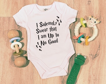 HARRY POTTER Solemnly Swear That I Am Up To No Good Printed Baby Onesie / Bodysuit / Romper / Shower Gift / Mom / Mum / Mother