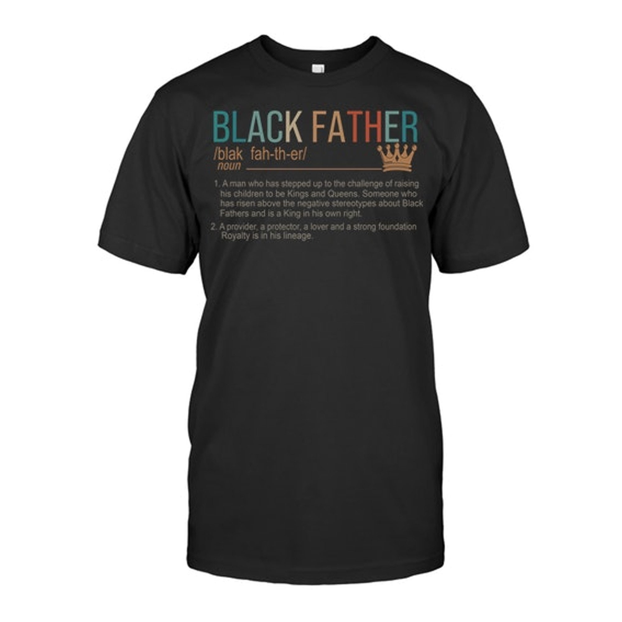 Black Father Definition Classic T-Shirt Vintage Dad T-Shirt | Etsy