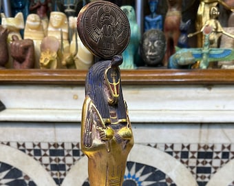 Apep God Statue, Gold Leaf Uraeus Cobra Replica (32cm)