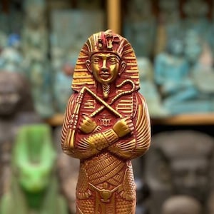 Marvelous King Tutankhamun&#39;s statue -ancient Egyptian king/ mythology-antiquities-handcrafted-unique-rare sculpture museum pieces/made in Eg