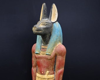 Egyptian Anubis Statue, God of Afterlife, Made in Egypt