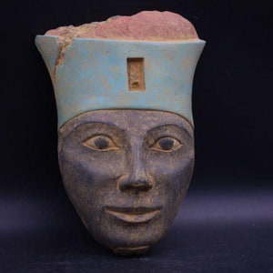 Königin Hatschepsut Maske, Replik Artefakt für Königin Hatschepsut Ägyptische Wohnkultur Ägyptische Antiquitäten Seltene Vintage Statue hergestellt in Ägypten BC